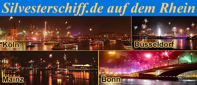 Silvesterfahrt.de Silvester auf dem Rhein bei Dsseldorf, Kln, Koblenz, Mainz und Boppard